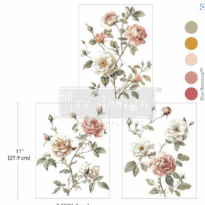Transfert pelliculable Creamy Blush Blooms