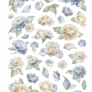 Papier de riz petites fleurs intemporelles