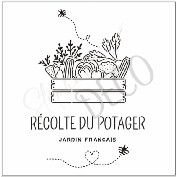 Pochoir récolte du potager