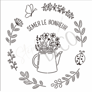 Pochoir Semer le bonheur