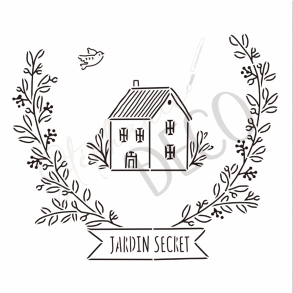 Pochoir jardin secret