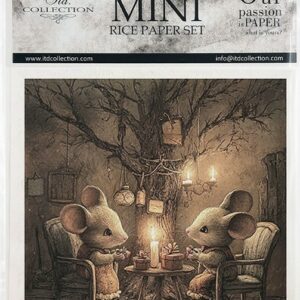 Mini papier de riz souris de Noel