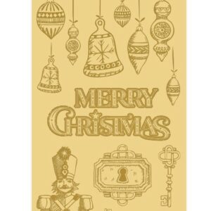 Mini transfert Golden Joyeux Noel Stampéria