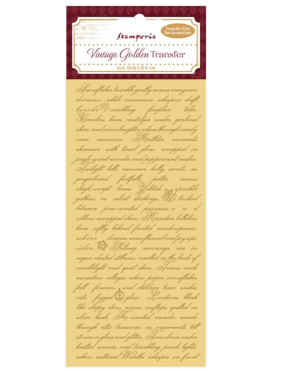 Mini transfert Golden écriture