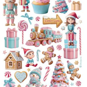 Papier de riz Candy Christmas éléments