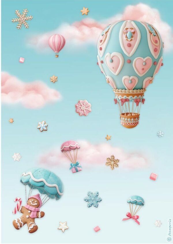 Papier de riz ballons de Noel Candy