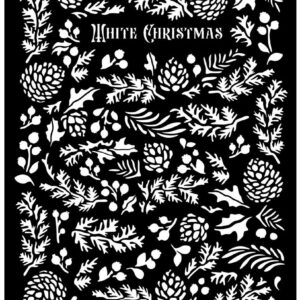 Pochoir white christmas