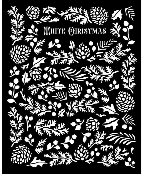 Pochoir white christmas