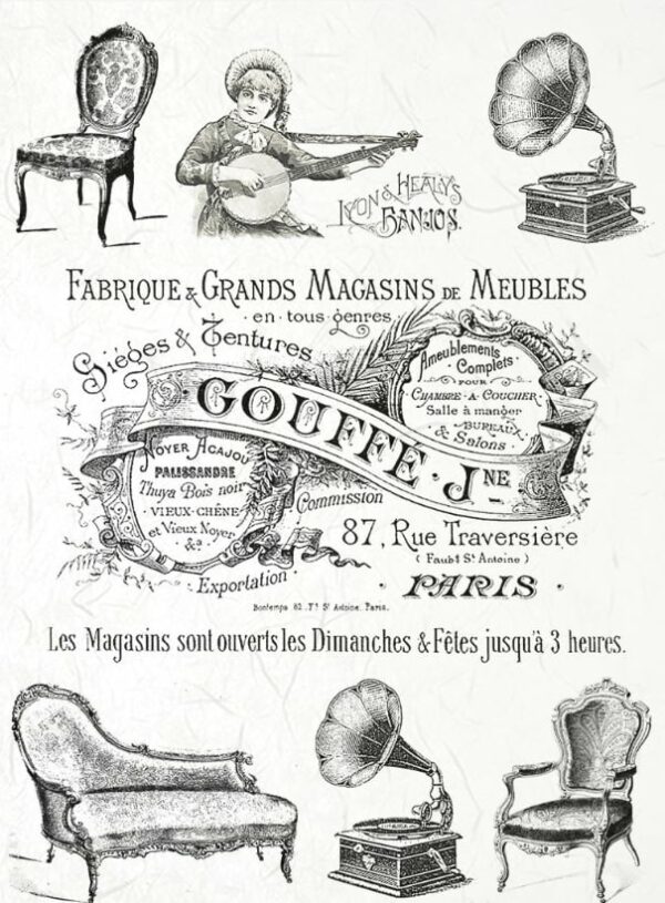 Papier de riz Fabrique grands magasins fauteuils ITD