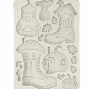 Moule Whispering woods maison en forme de botte et de citrouille