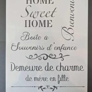 Pochoir Home sweet home