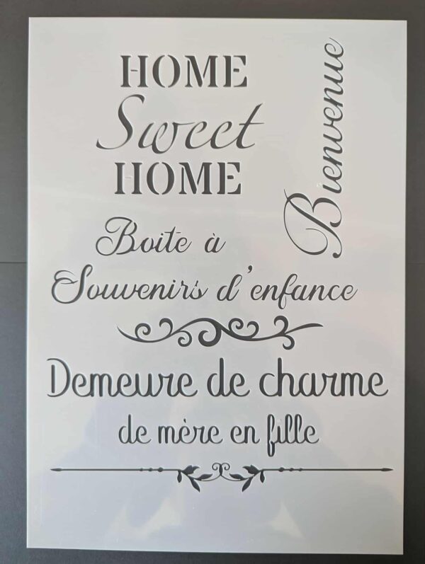 Pochoir Home sweet home