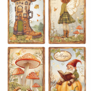 Papier de riz Whispering woods 4 cartes