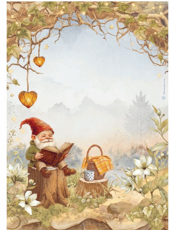Papier de riz Whispering woods gnome