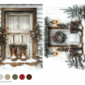 A4 Decoupage Fiber - Plaid & Pine