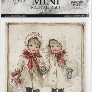 Lot de 6 papiers 2 petites filles