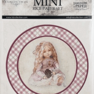 Lot de - papiers de riz petite fille rond