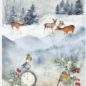 Papier de riz animaux hiver ITD