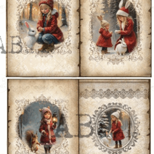 Papier de riz filles cadres ABStudio