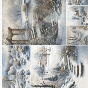 Papier de riz hiver sous la neige ITD Collection