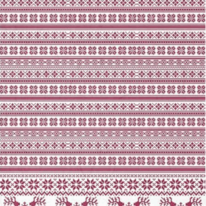 Papier de riz motif noel rouge