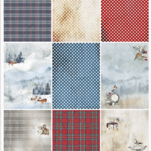 Papier de riz multi ecossais pois