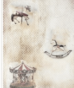 Papier de riz pois et manège ITD