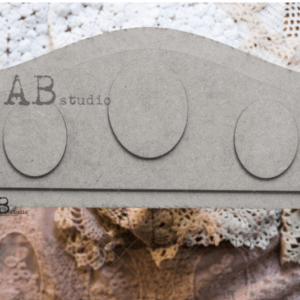 Cadre avec 3 ovales carton