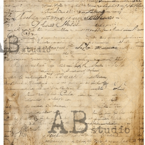 Papier de riz Vieilles écritures ABStudio