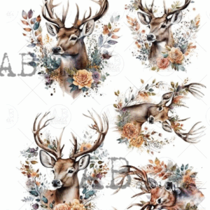Papier de riz cerfs 4 ABStudio
