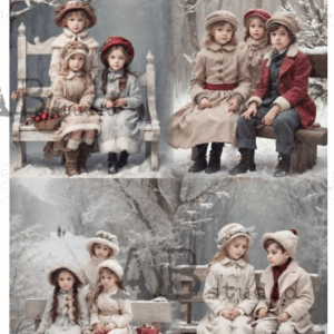 Papier de riz couple vintage ABStudio