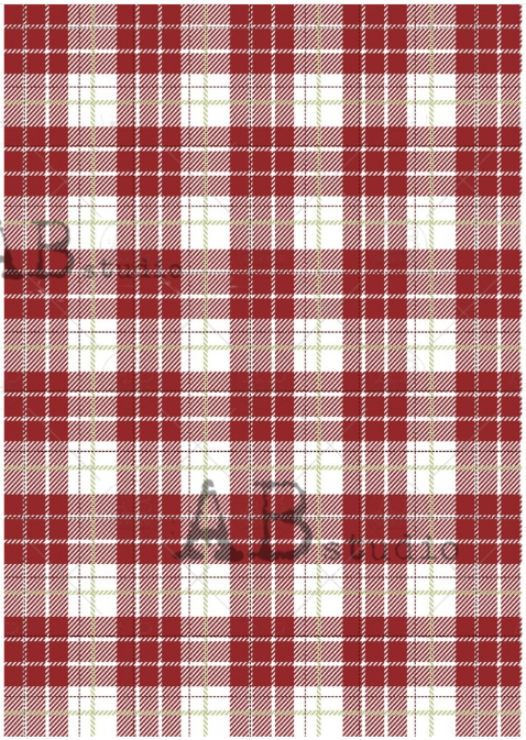Papier de riz écossais rouge AB Studio