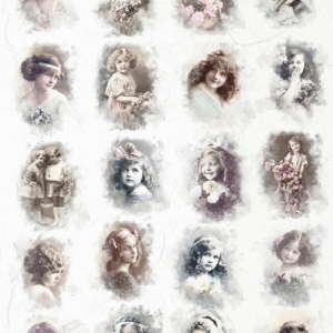 Papier de riz portarit vintage