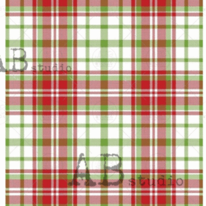 Ppaier écossais rouge et vert AB Studio