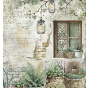 Herbier Stamperia Silvae A4 Papier de riz - Fenêtre