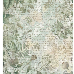 Papier de riz A4 Herbarium Silvae Leaves Background Stamperia