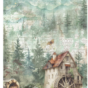 Papier de riz A4 Herbarium Silvae mill Stamperia