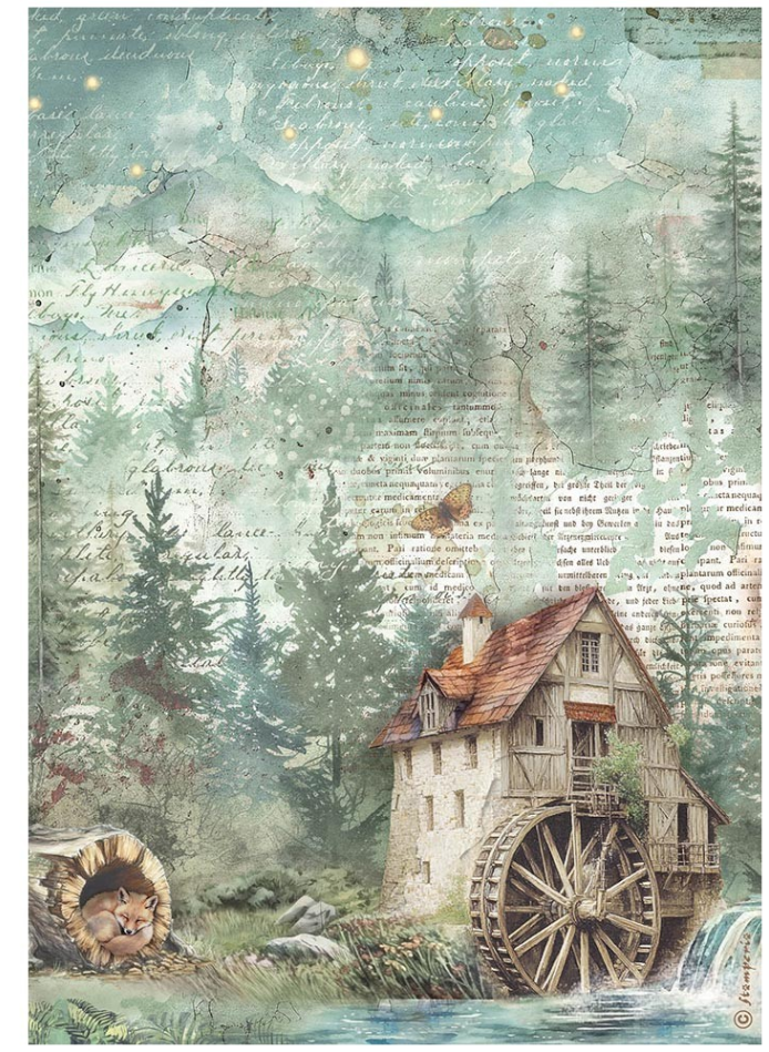 Papier de riz A4 Herbarium Silvae mill Stamperia