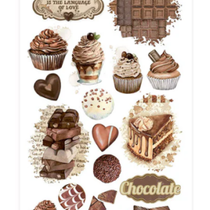 Rubon - Collection Café & Chocolat - À frotter - Vintage Sweet Moments - 10,16cm x 16,6cm