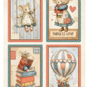 Papier de riz- Cartes Family 4