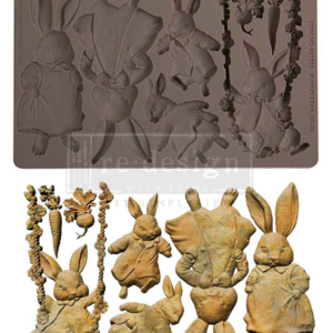 Moule silicone Bunny Trail Tales lapins Redesign