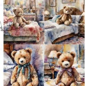 Papier de riz Cartes ourson 123