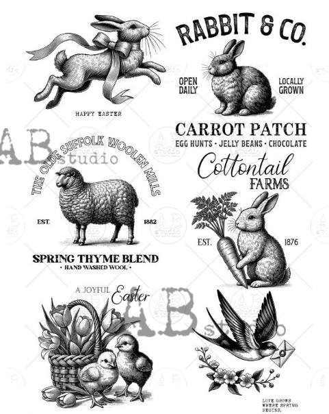 Papier de riz farhous lapins 11O