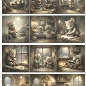 Papier de riz souris dans le terriers 157 ITD Collection