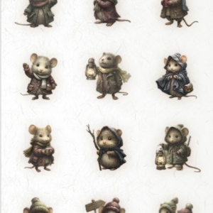 Papier de riz souris personnages 158 ITD Collection