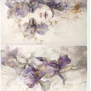 Papier de riz visage violet 155