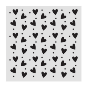 Pochoir texture coeur