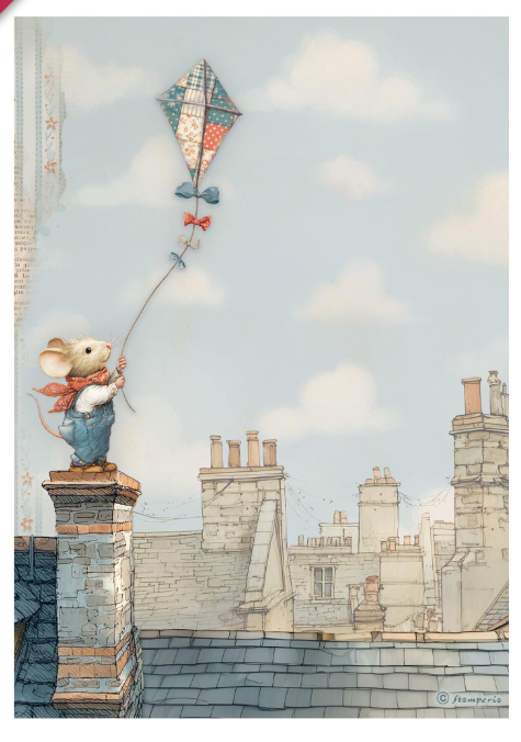 Papier de riz Cerf-volant familial