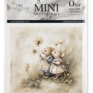 Lot de 6 papiers de riz souris pissenlit