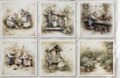 Lot de 6 papiers de riz souris – Image 2